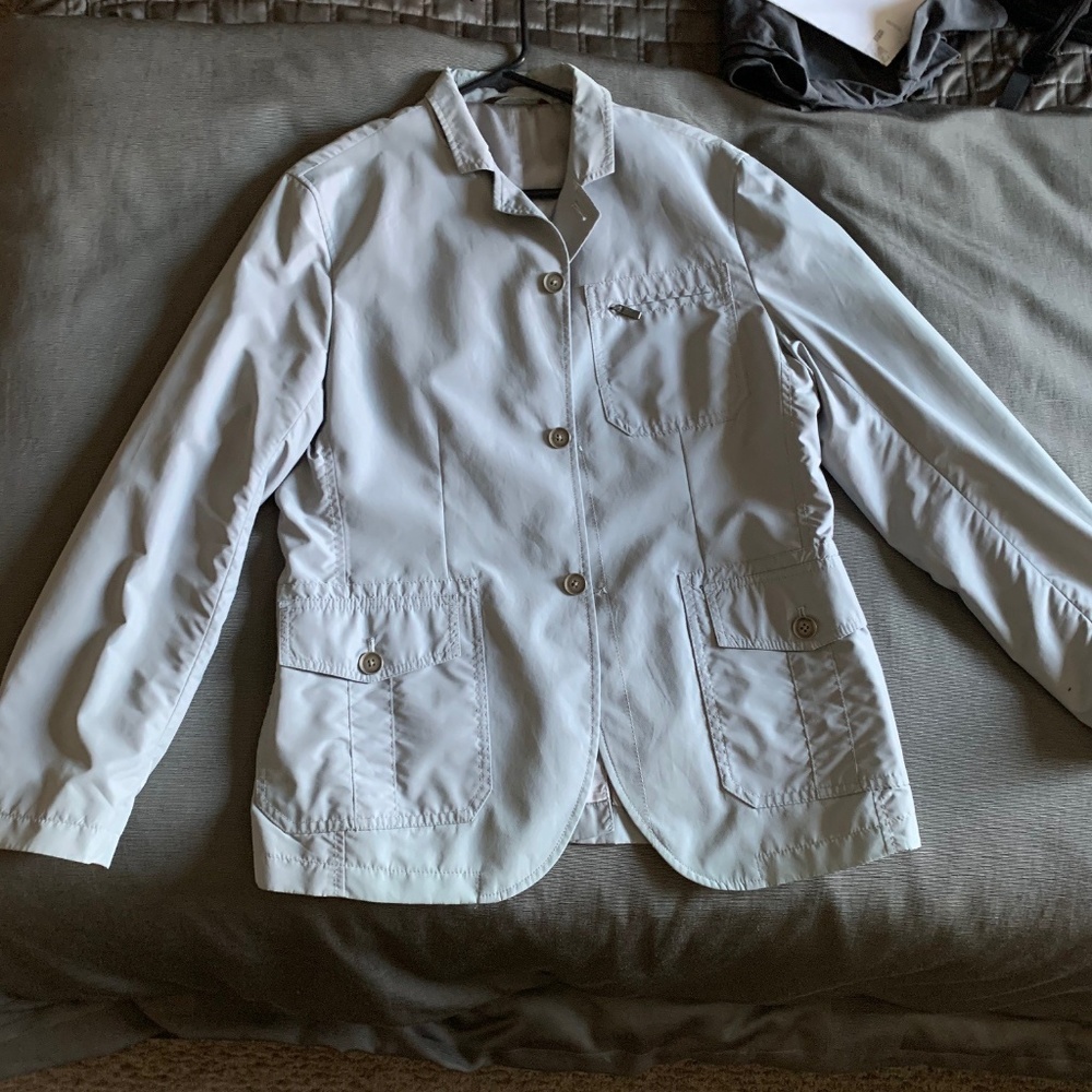 Men's Perry Ellis 40 Waterproof Jacket Blazer Gray
